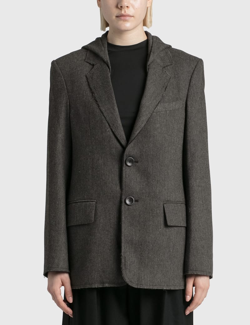 grey tailored jacket women's