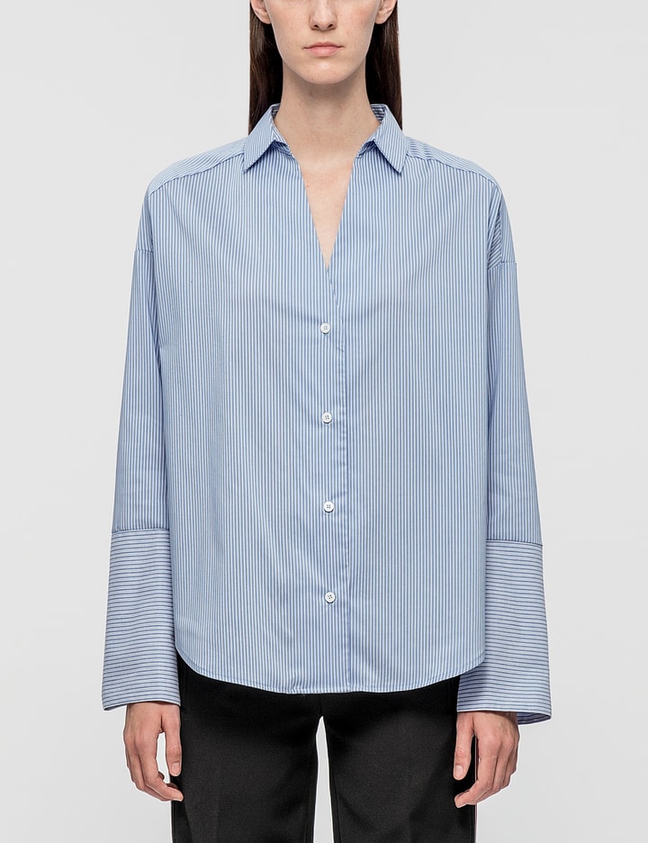 Karina Tripe V-Neck Shirt Placeholder Image