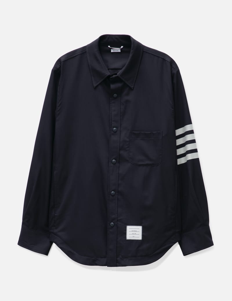 4-Bar stripe shirt jacket