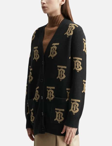 Burberry - モノグラム モチーフ ウール ジャカード カーディガン 