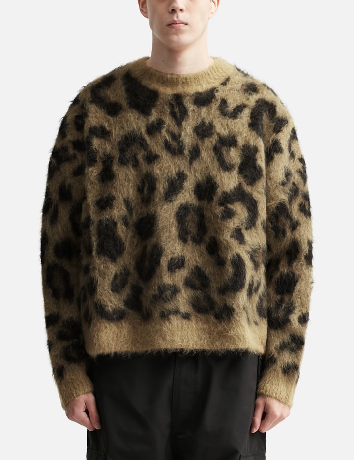 LEOPARD KNIT SWEATSHIRT Placeholder Image