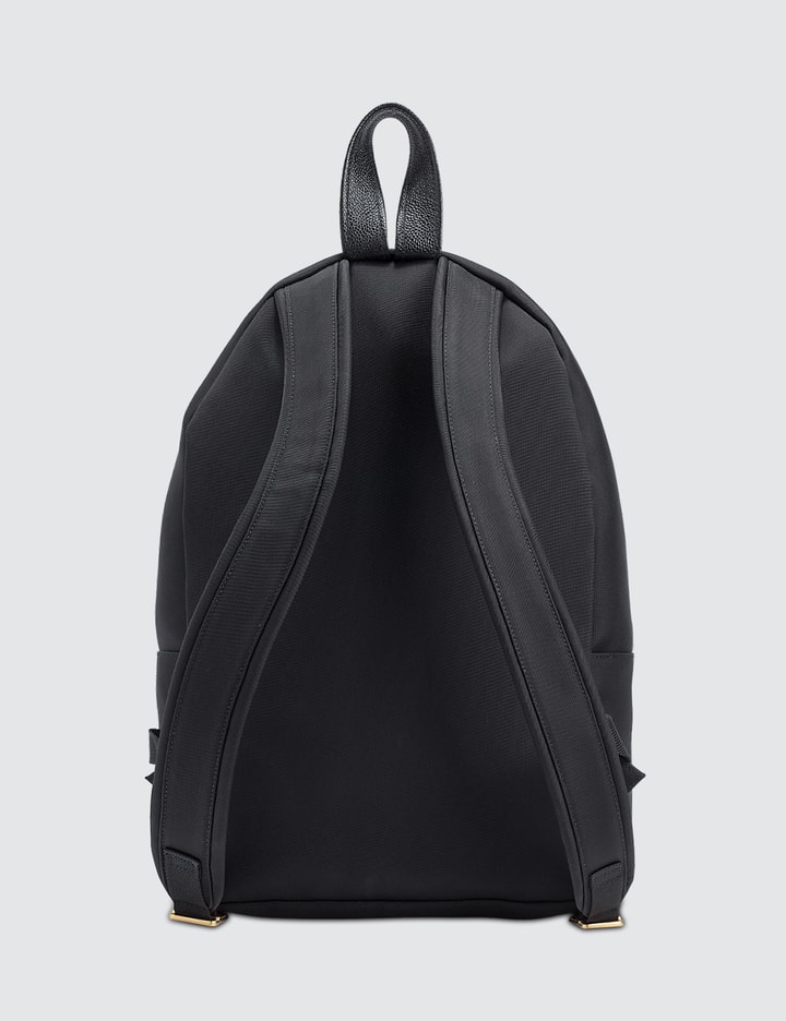 Solid Backpack with Leather Trim Placeholder Image