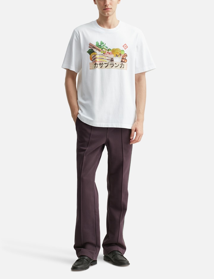 Casablanca White Cotton Short-sleeved T-shirt With Graphic Print In White