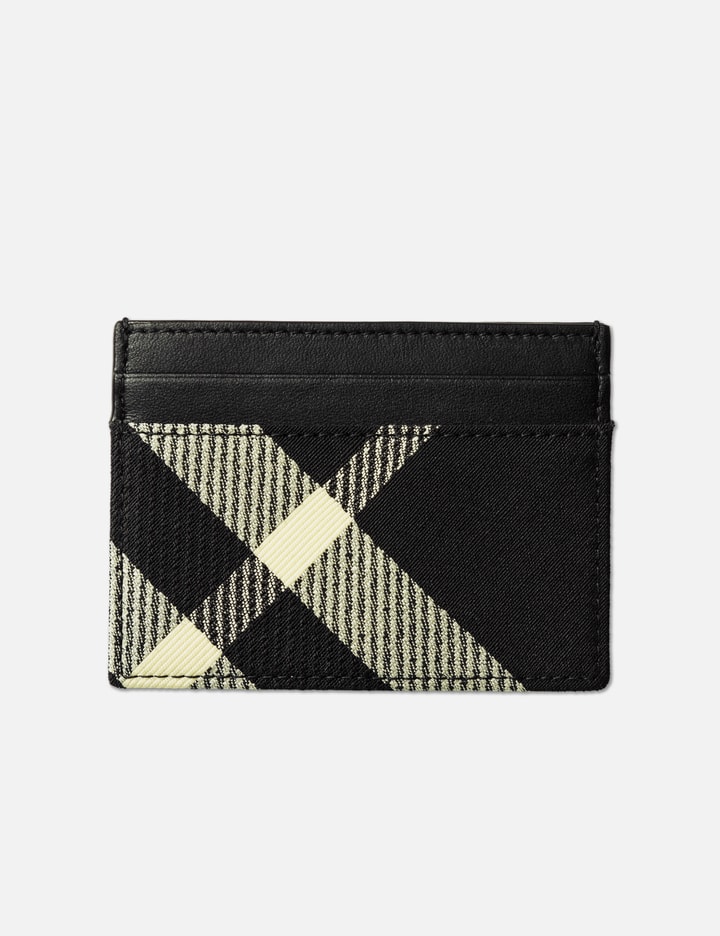 Burberry Check Card Case In Black