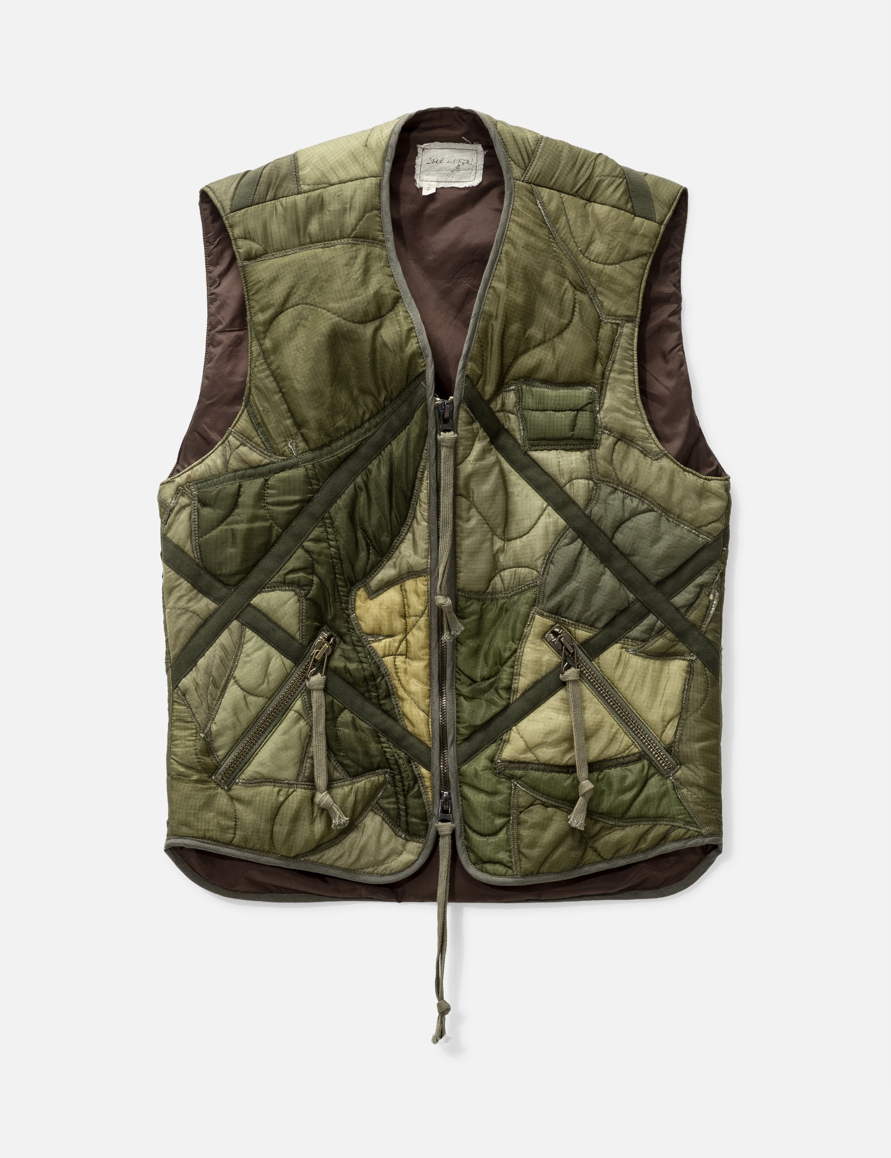 Mixed Puffer Zip Vest view 16