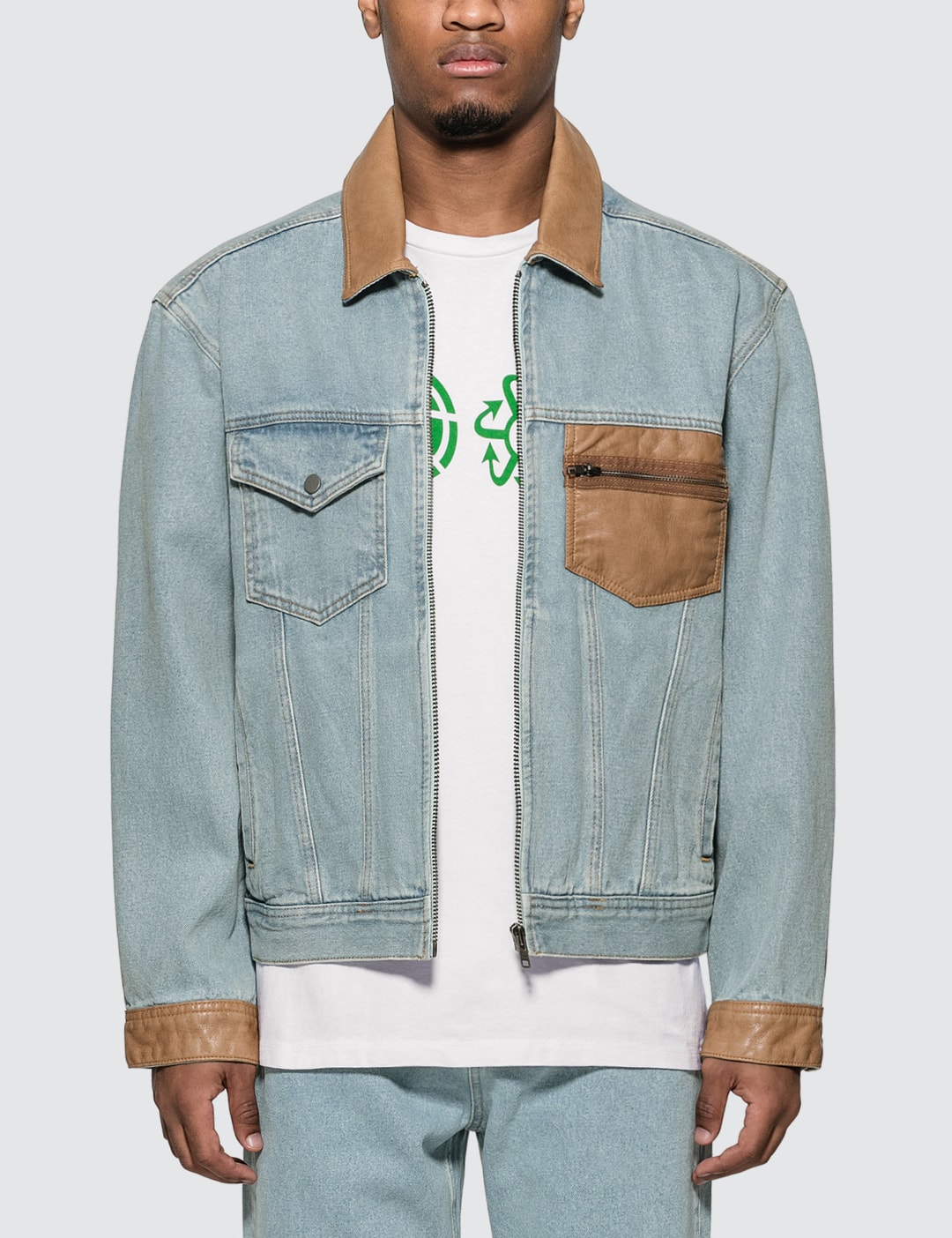 Rassvet Unisex Monogram Denim Jacket in Blue