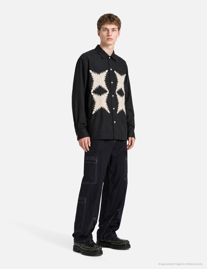 NÒMARHYTHM TEXTILE Quilt Embroidery Shirt