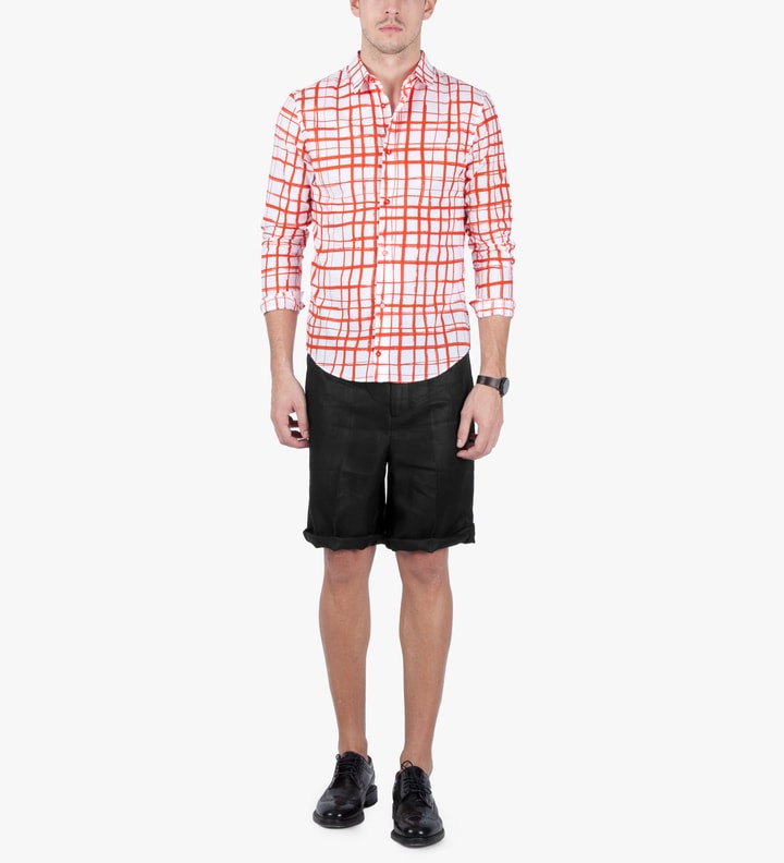 Red/White Cotton Voile Print Marker Shirt Placeholder Image
