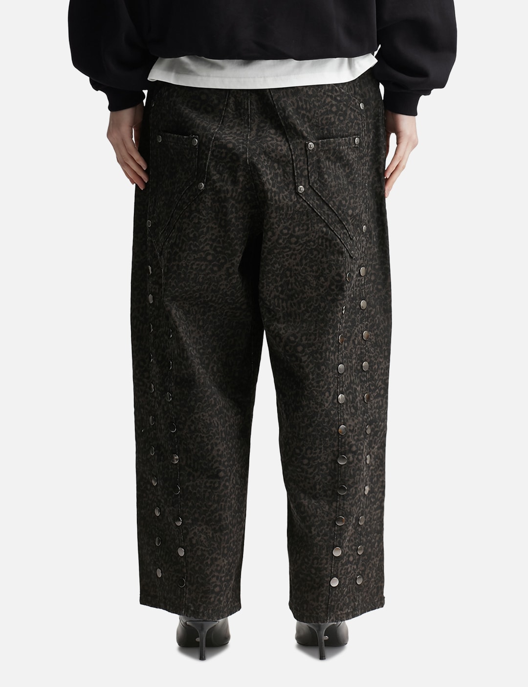 "Bruce" Leopard Baggy Denims view 19