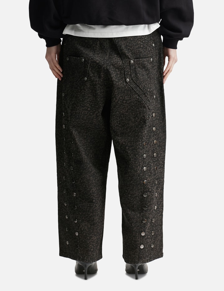 "Bruce" Leopard Baggy Denims view 4