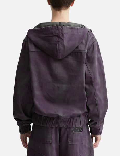 Cochet Hooded Denim Jacket With Chest Embroidery view 12