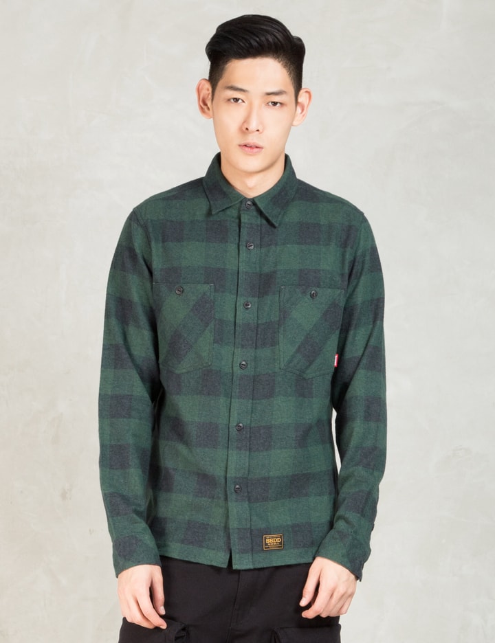 Green Ssdd Plaid Flannel Shirt Placeholder Image