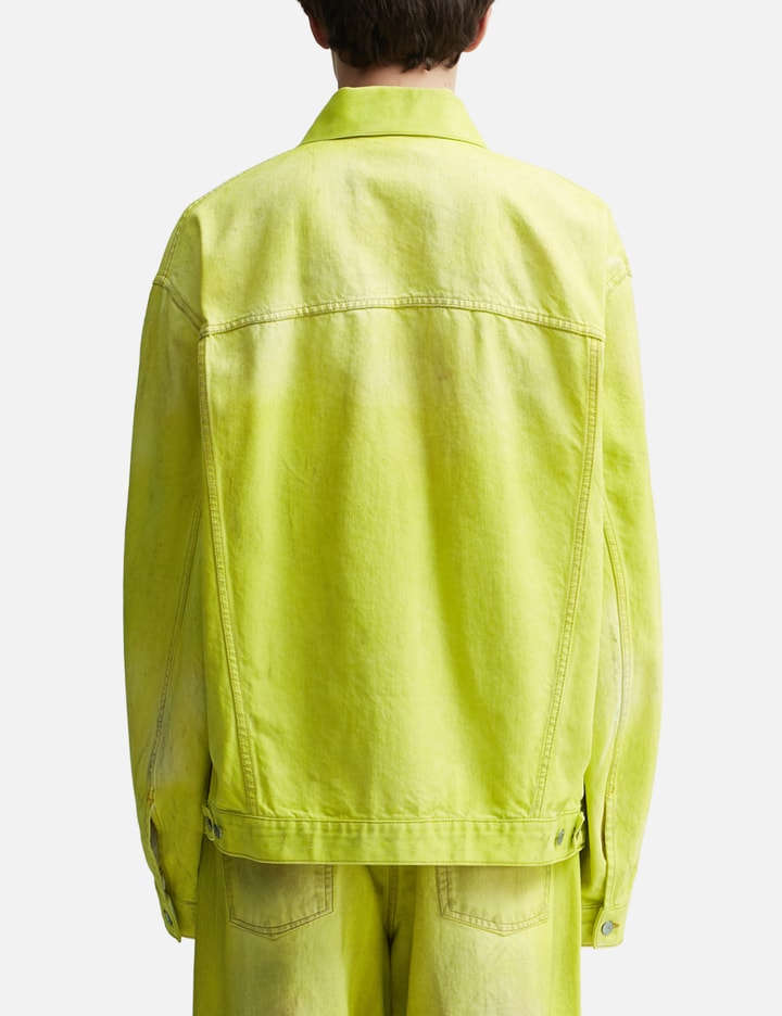 Shop Acne Studios Oversized Denim Jacket In Yellow