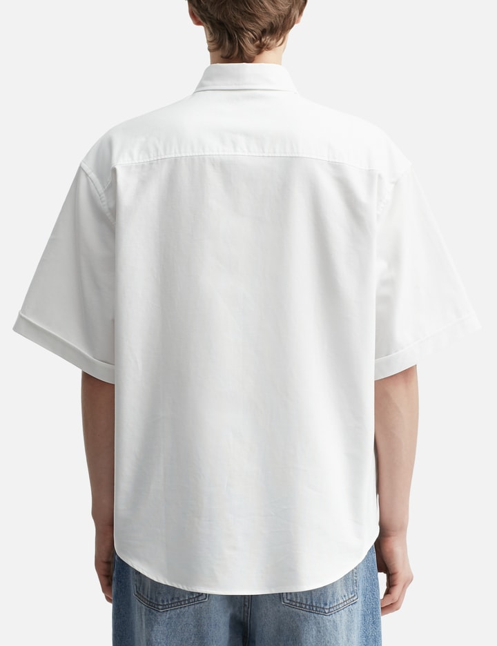 White Cotton Boxy Fit Short Sleeves Shirt Placeholder Image