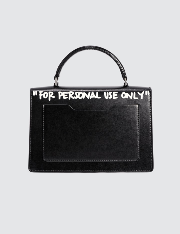 OFF-WHITE 1.4 Jitney Bag Checked Black White in Leather with Silver-tone -  US