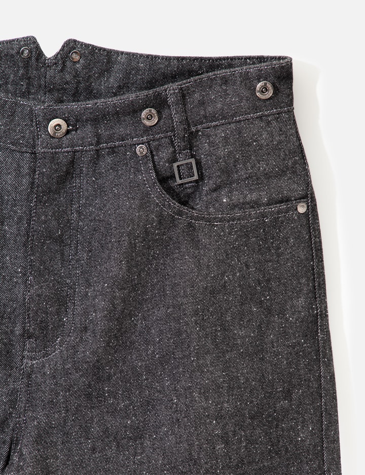 Wooyoungmi Black Cotton Silk Denim Pants