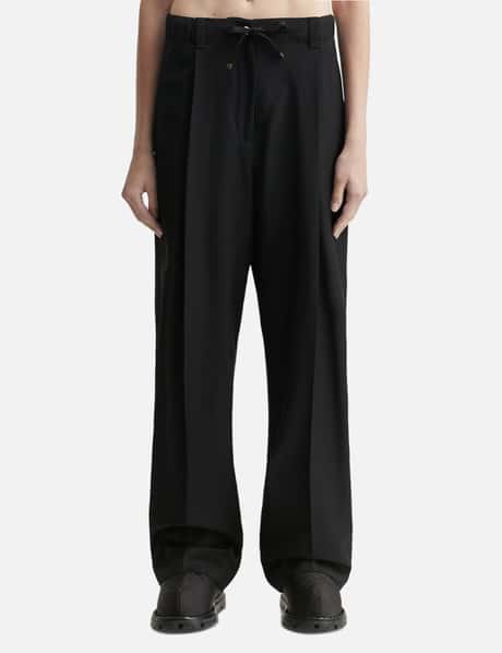 Moncler Wool Gabardine Tailored Trousers