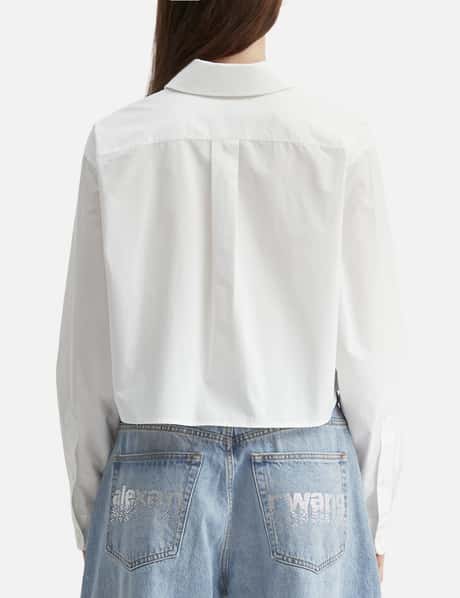 Embroidered Logo Cropped Shirt view 12