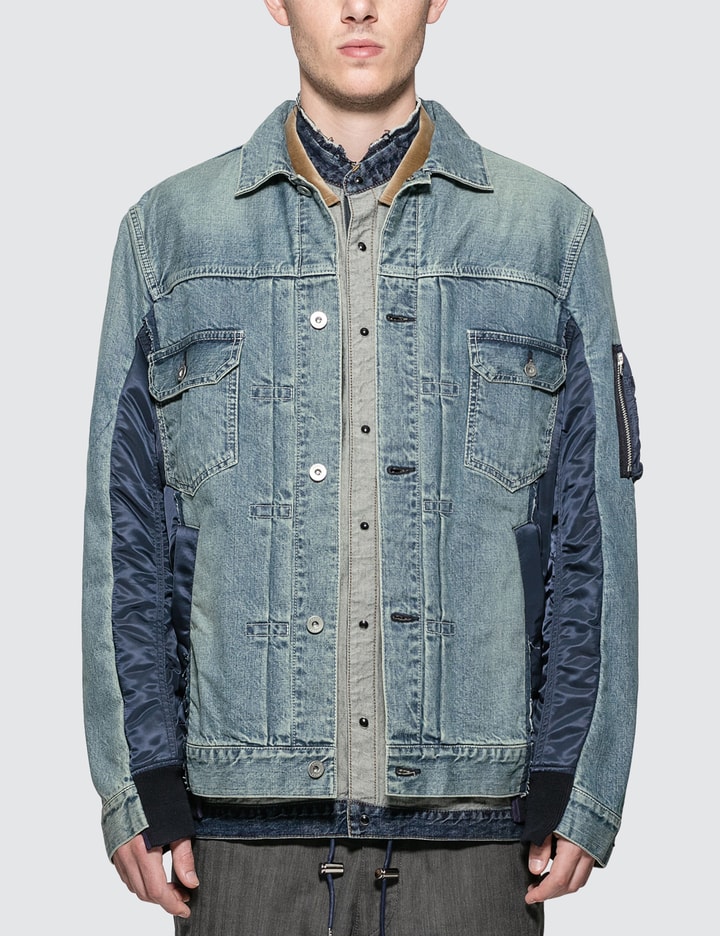 MA-1 Denim Patchwork Jacket Placeholder Image