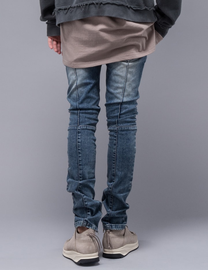 Ripped Biker Denim Jeans Placeholder Image