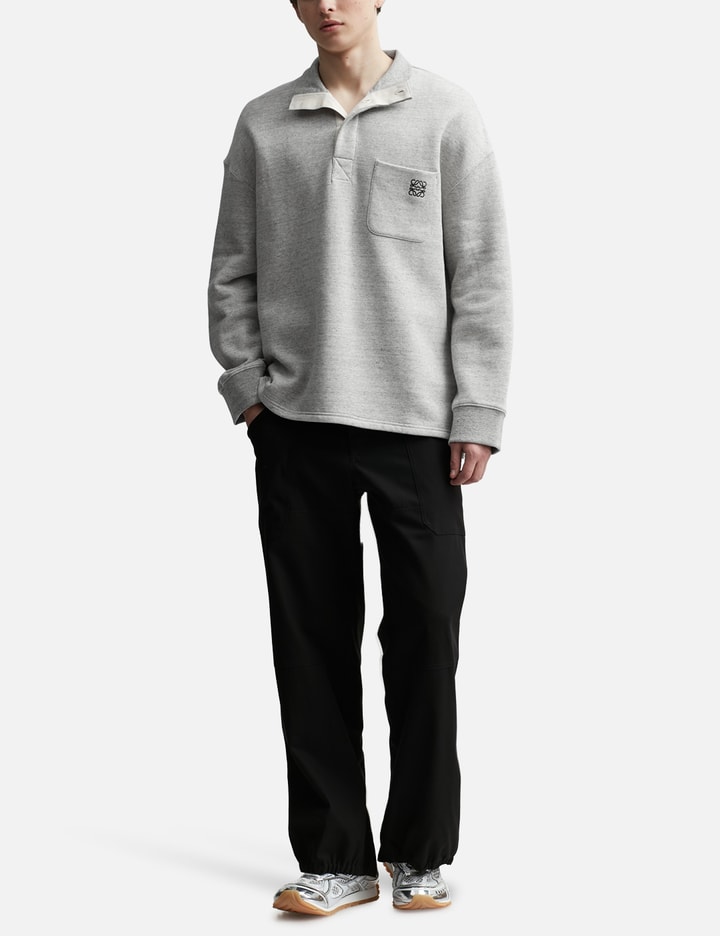 Shop Loewe High Neck Sweatshirt In Grey