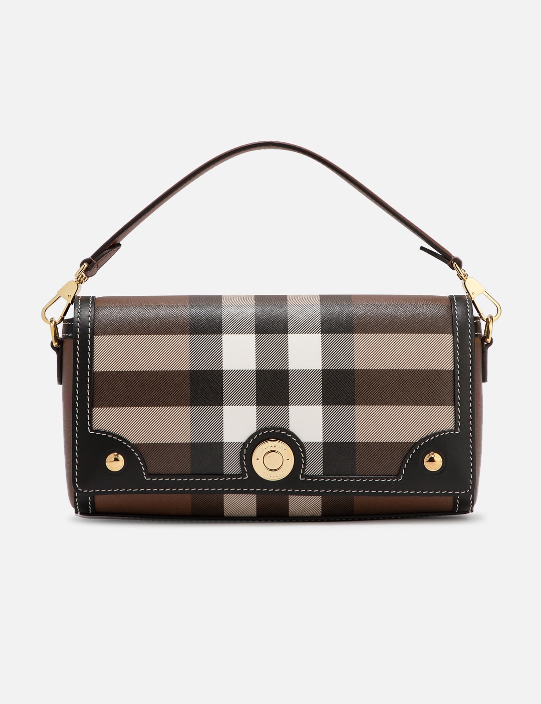 omverwerping oppakken Toelating Burberry - Check and Leather Top Handle Note Bag | HBX - Globally Curated  Fashion and Lifestyle by Hypebeast