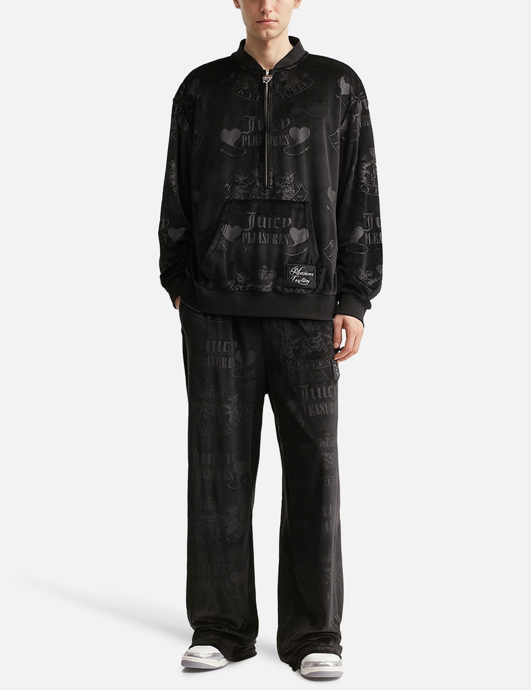 X Juicy Couture Crest Velour Quarter Zip view 16
