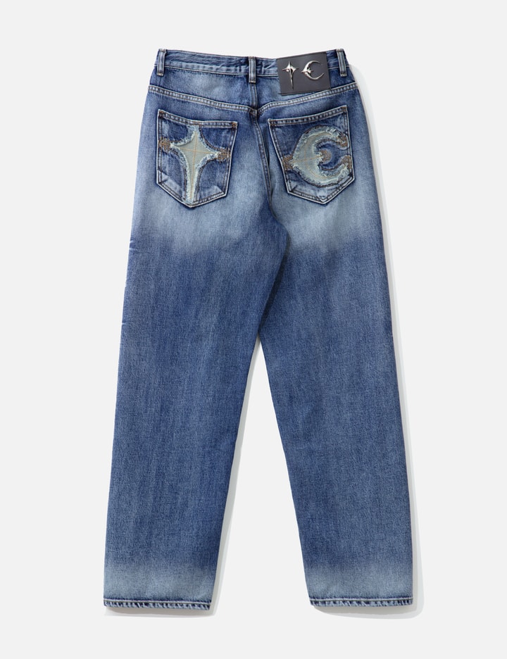 TC Bone Leather Denim Pants Placeholder Image