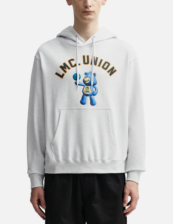 Shop Lmc Union Bear Hoodie In Grey