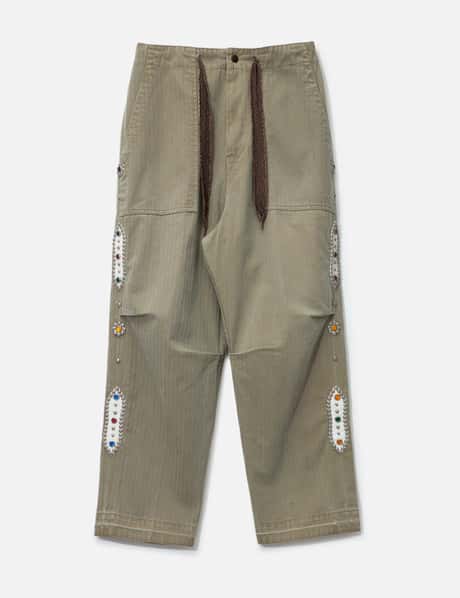 Kapital Sulfur Herringbone Easy Baker Pants