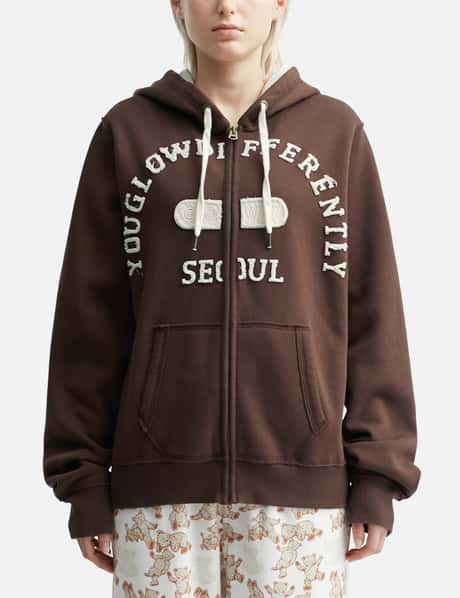 GLOWNY Boyfriend Boxy Zip-Up