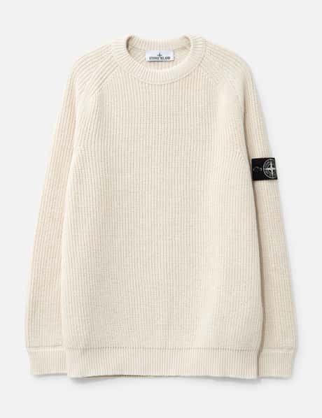스톤 아일랜드 Fisherman's Rib Cotton Raw Beauty Crewneck Jumper