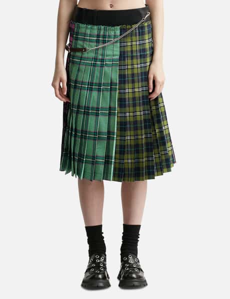 Andersson Bell TAGA CHECK PLEATS SKIRT