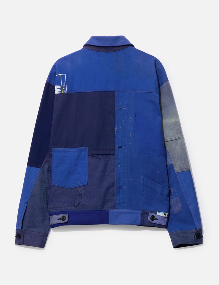 MIYAGIHIDETAKA Dirty Destroy Patchwork Shirt Jacket