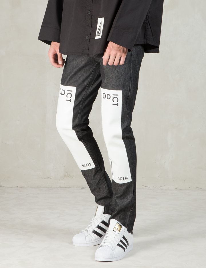 Black Addict Plastisol Tapered Trousers Placeholder Image