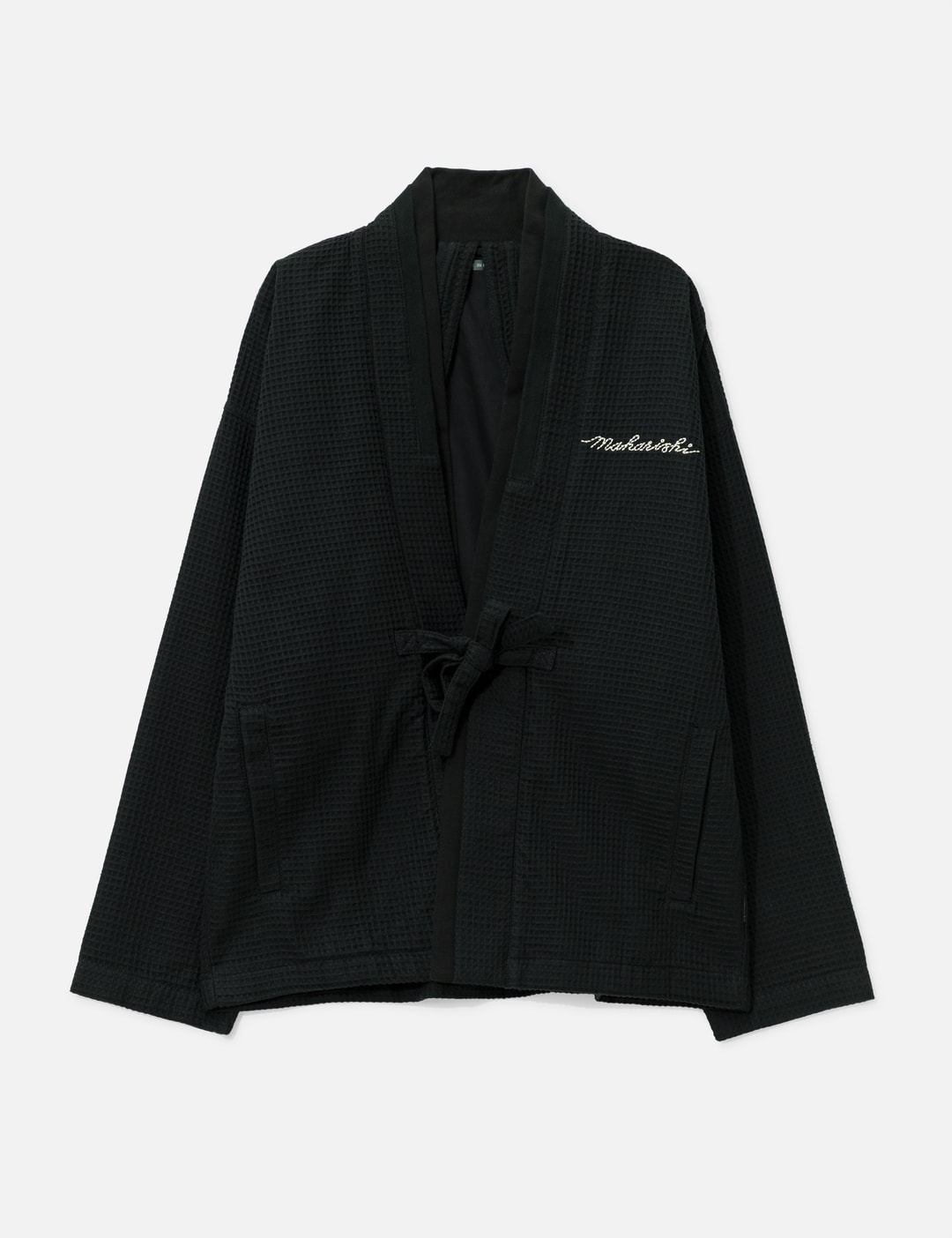 Embroidered Waffle Kimono Overshirt view 10