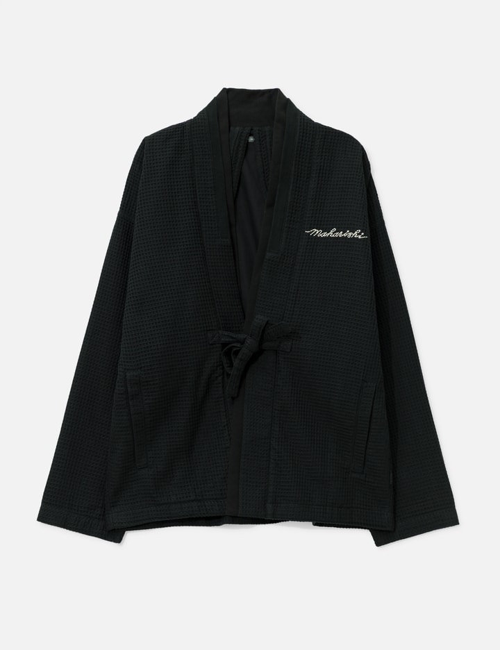 Embroidered Waffle Kimono Overshirt Placeholder Image