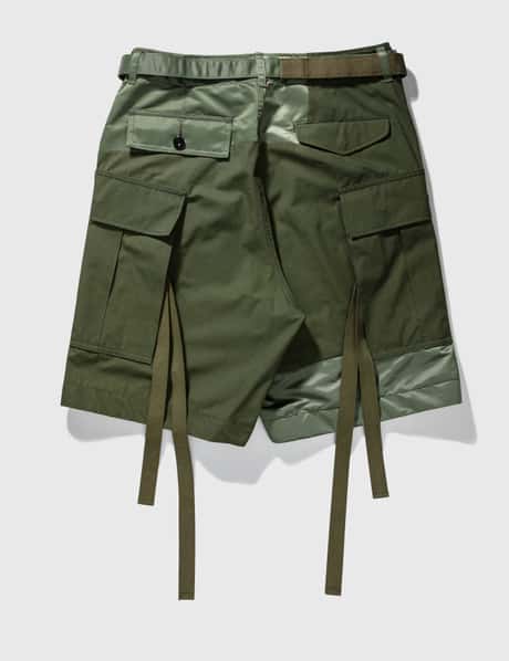 Sacai - Cotton Nylon Oxford Shorts | HBX - Globally Curated 