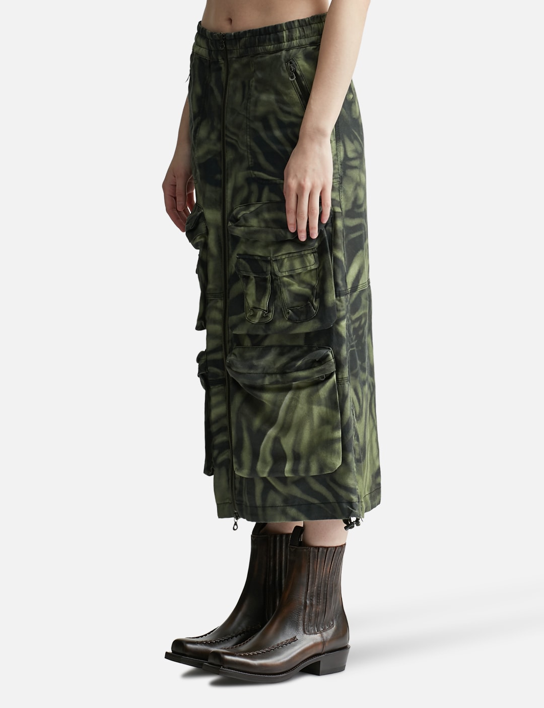 O-MIRTOW PRINTED CARGO SKIRT view 8
