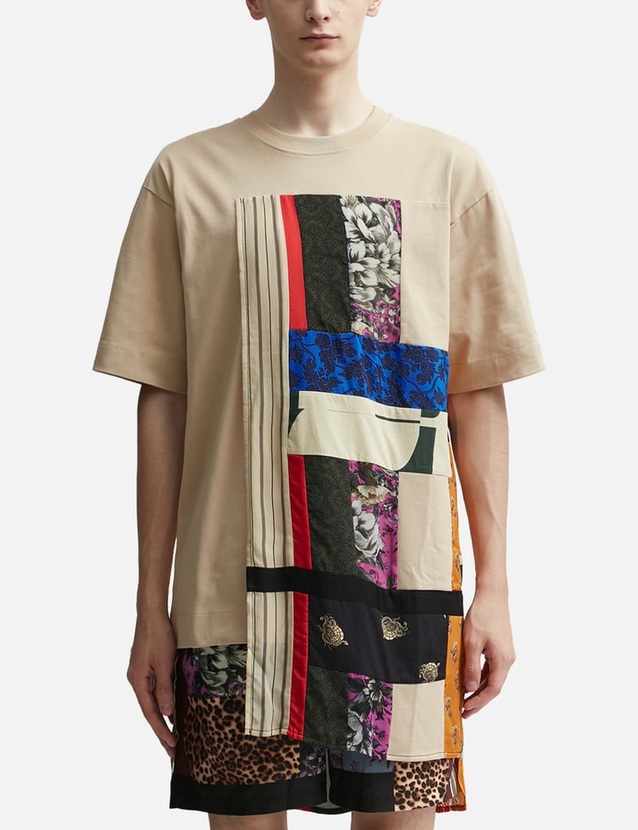 Boxy-Fit T-Shirt with Patchwork Flag Placeholder Image