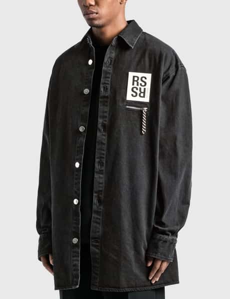 Raf Simons - Zipped Pocket Big Fit Denim Shirt | HBX - ハイプ 
