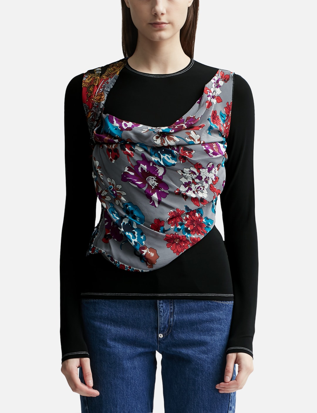 Regenerated Silk Scarves Draped Top view 13