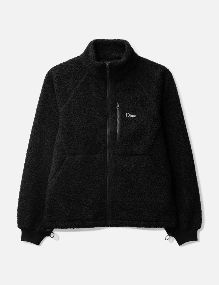 Shop Dime Polar Fleece Sherpa Zip In Black