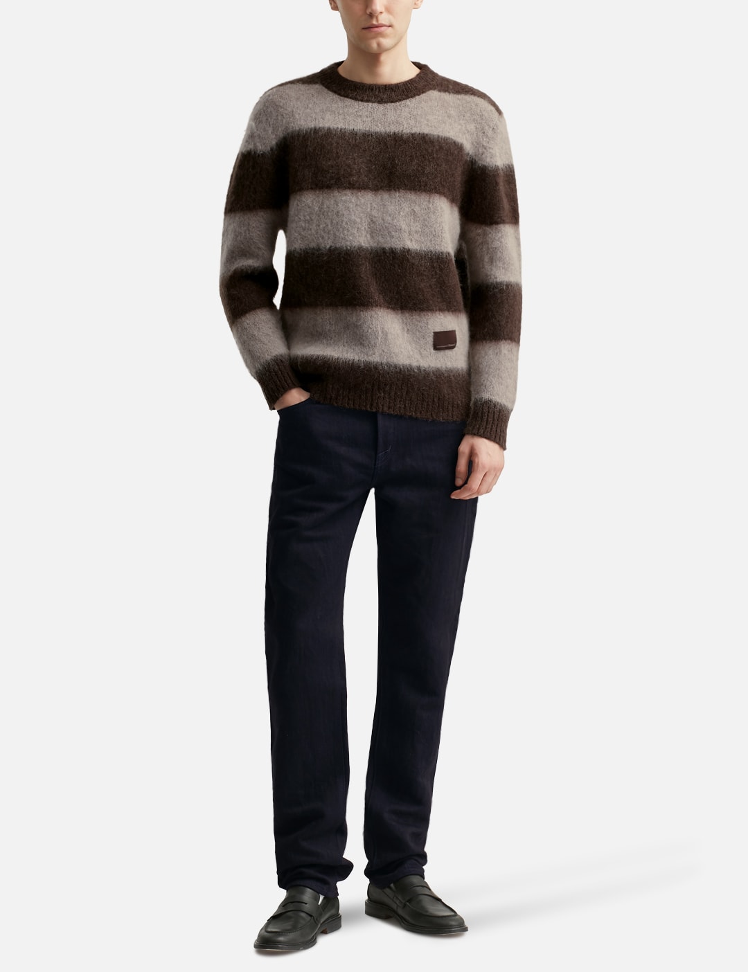 Wool Mohair Striped Knit Sweater view 15