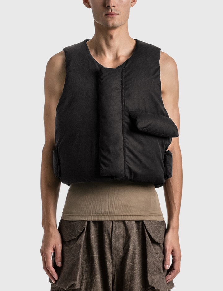 Pillow Down Vest in Black - Entire Studios