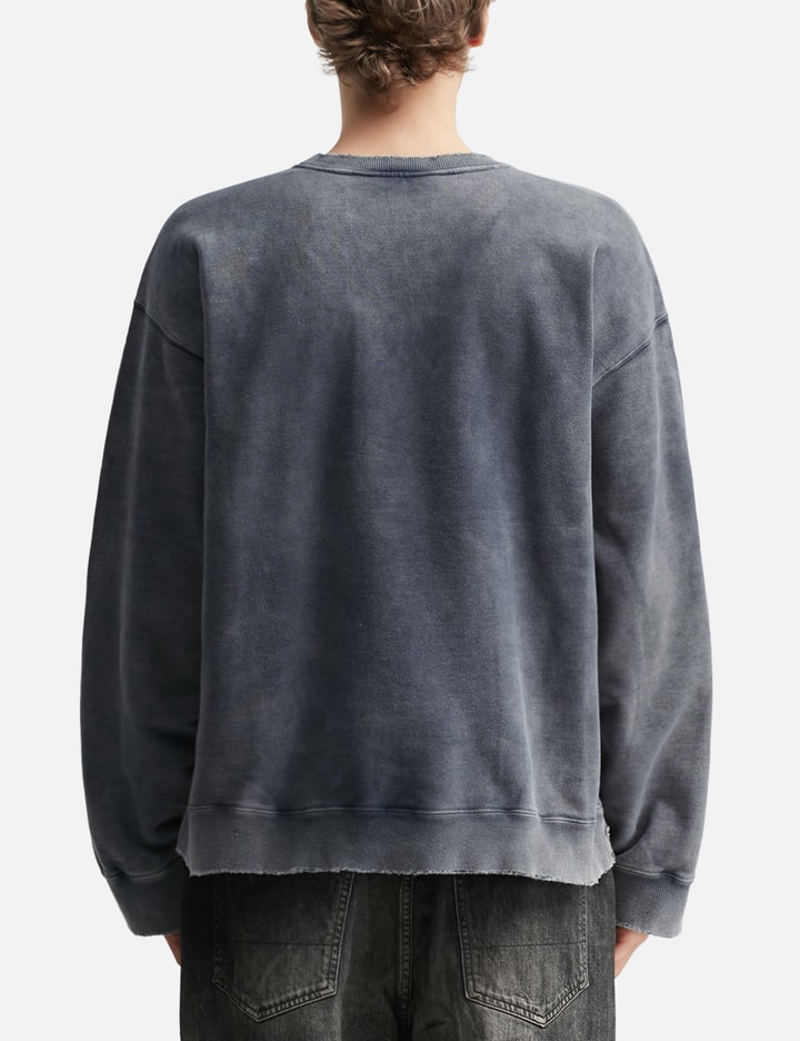 Ancellm Embroidery Dyed Long Sleeve T-shirt In Gray