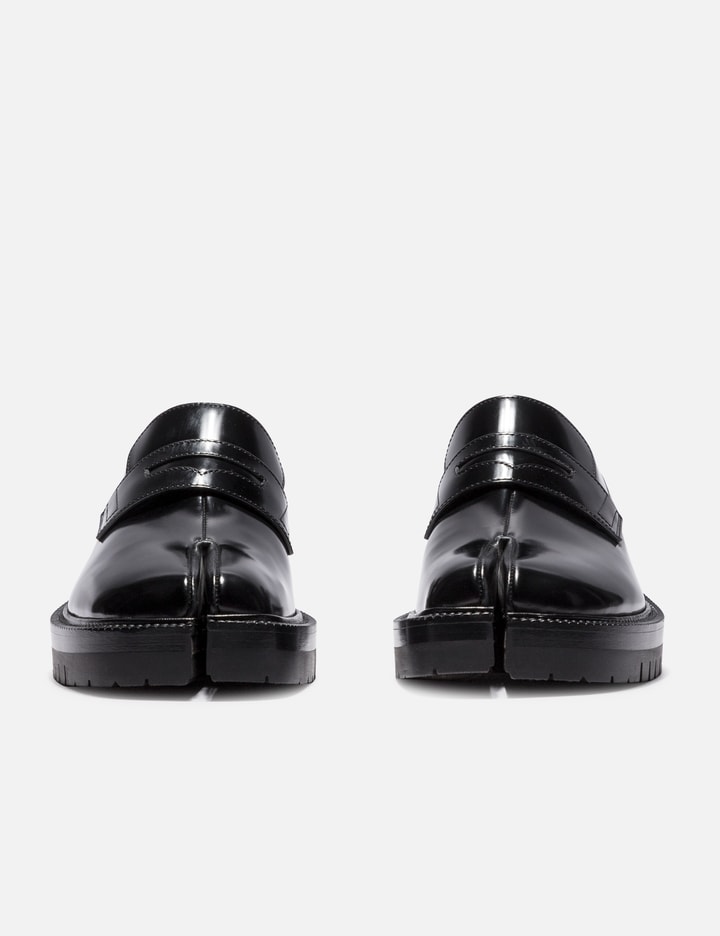 Maison Margiela Leather Tabi Loafers In Black