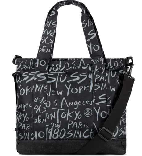 Stüssy - Black Print Stussy X Herschel Supply Co. Cities Tote Bag 