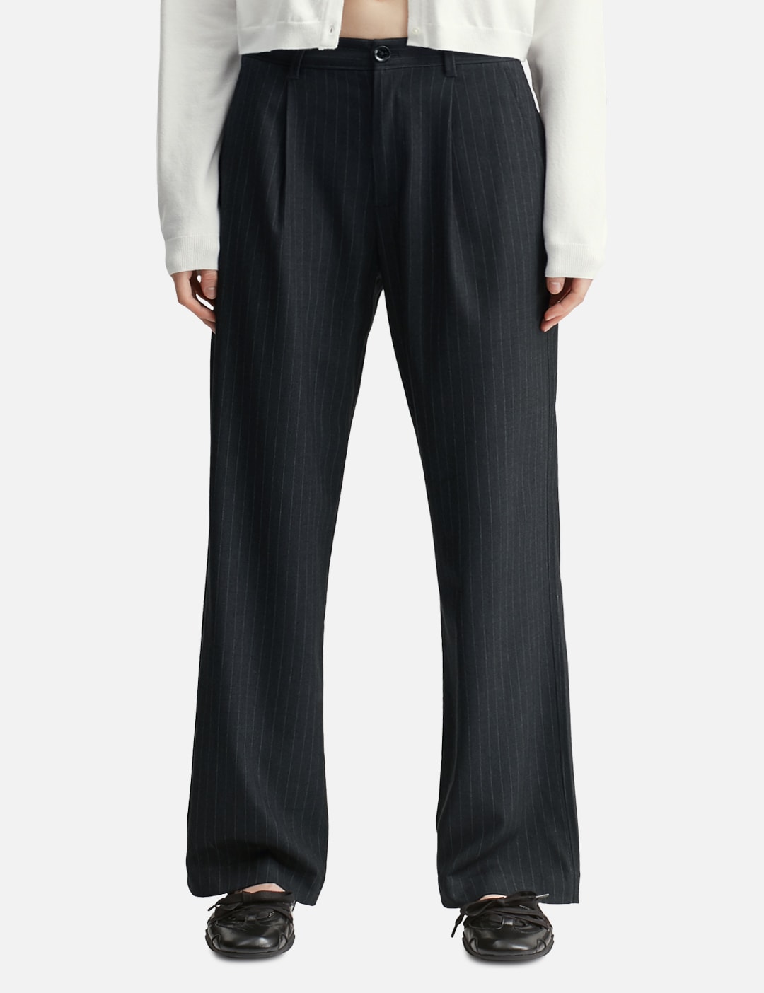 G Gentle Wide Leg Pinstripe Pants view 18