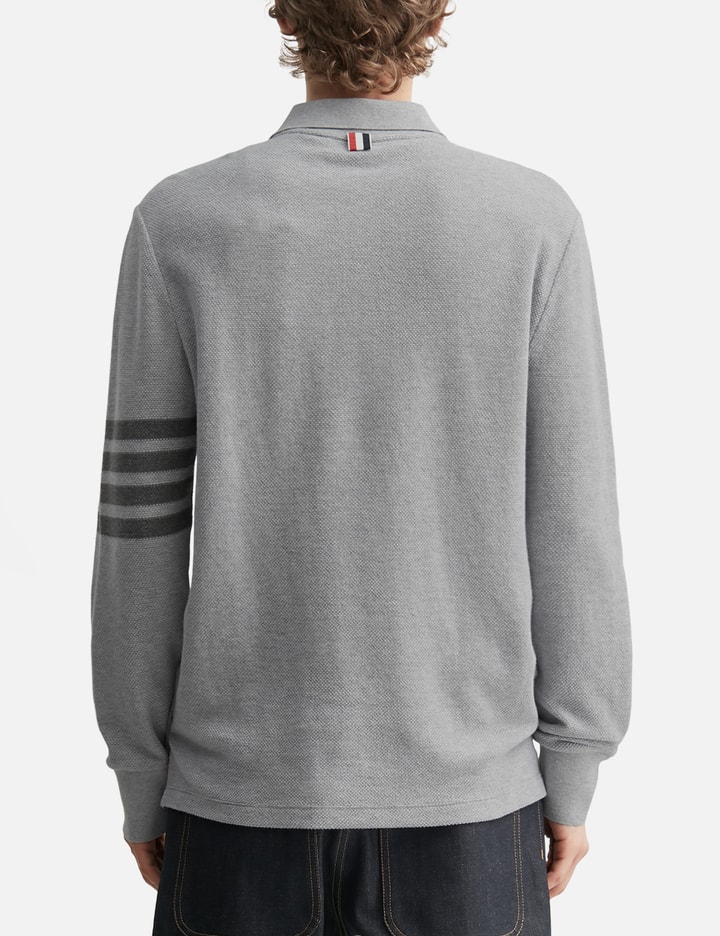 톰브라운 Textured Pique 4-Bar Long Sleeve Polo